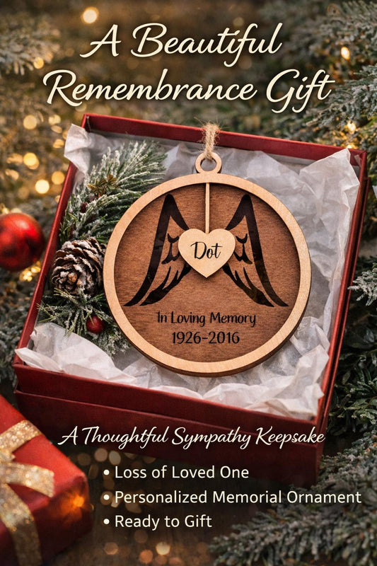 Personalized angel memorial ornament remembrance keepsake
