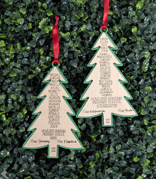 Personalized classroom teacher ornament holiday keepsake