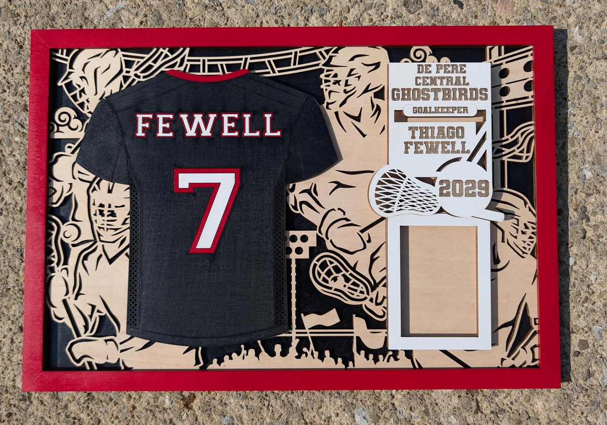 Personalized sports jersey sign athlete room decor