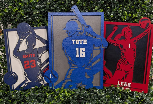 Personalized sports and activity sign for athlete room decor