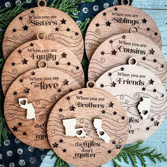 Personalized togetherness family ornament or magnet keepsake