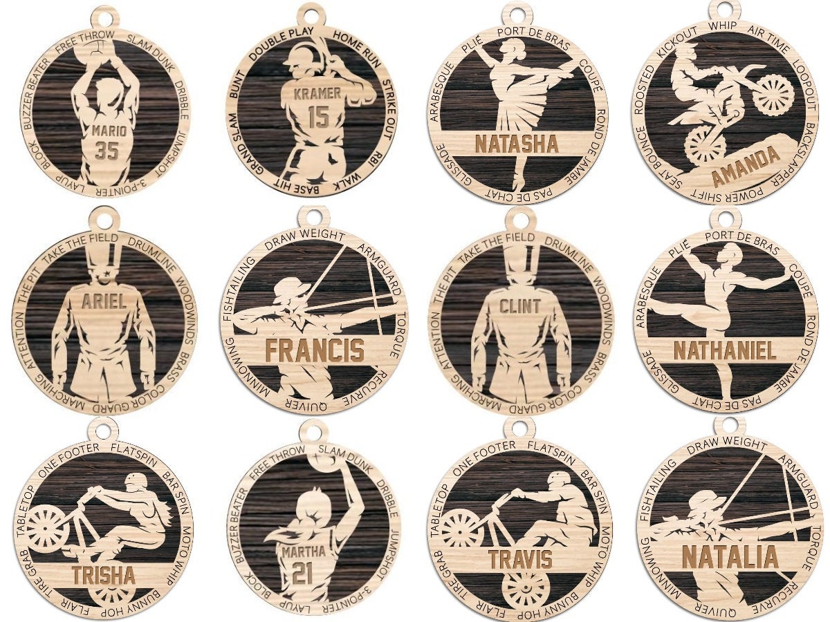 Personalized sports Christmas ornament athlete keepsake