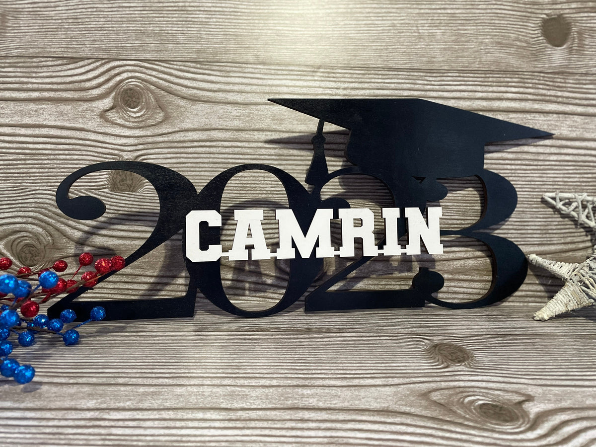 Personalized senior photo sign prop for graduation pictures