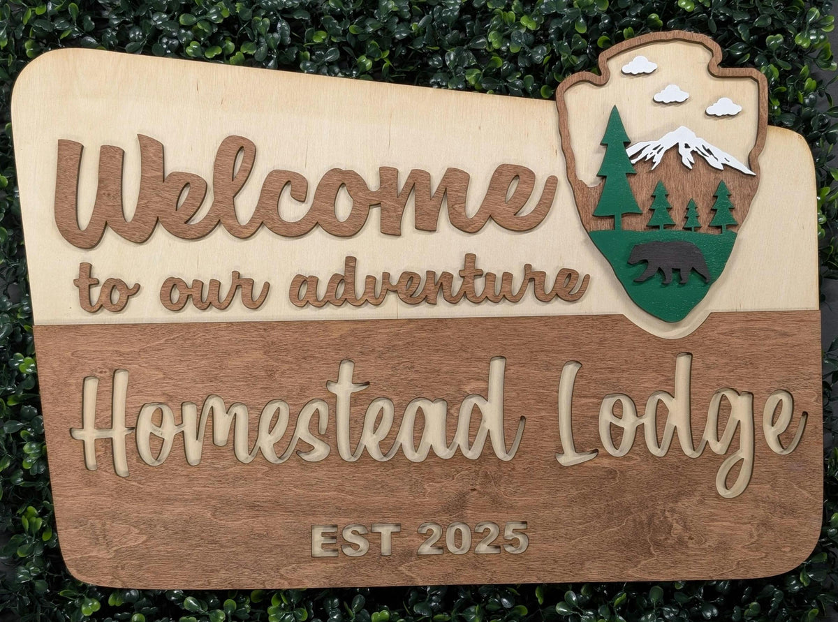 Personalized national park wedding sign keepsake