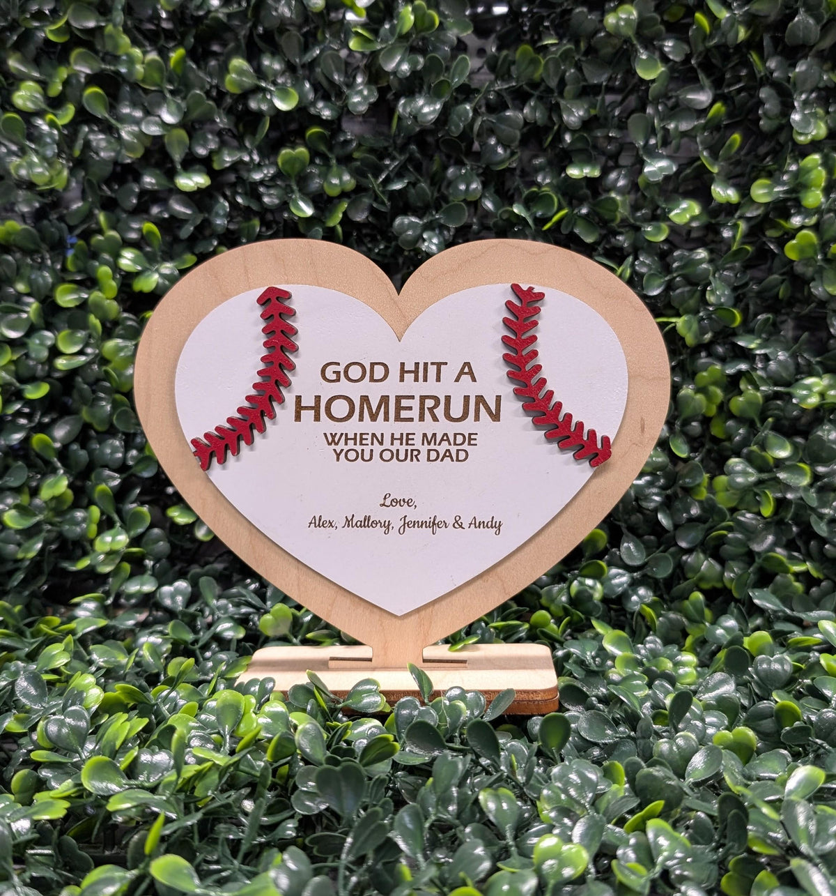 Personalized baseball dad sign sports gift