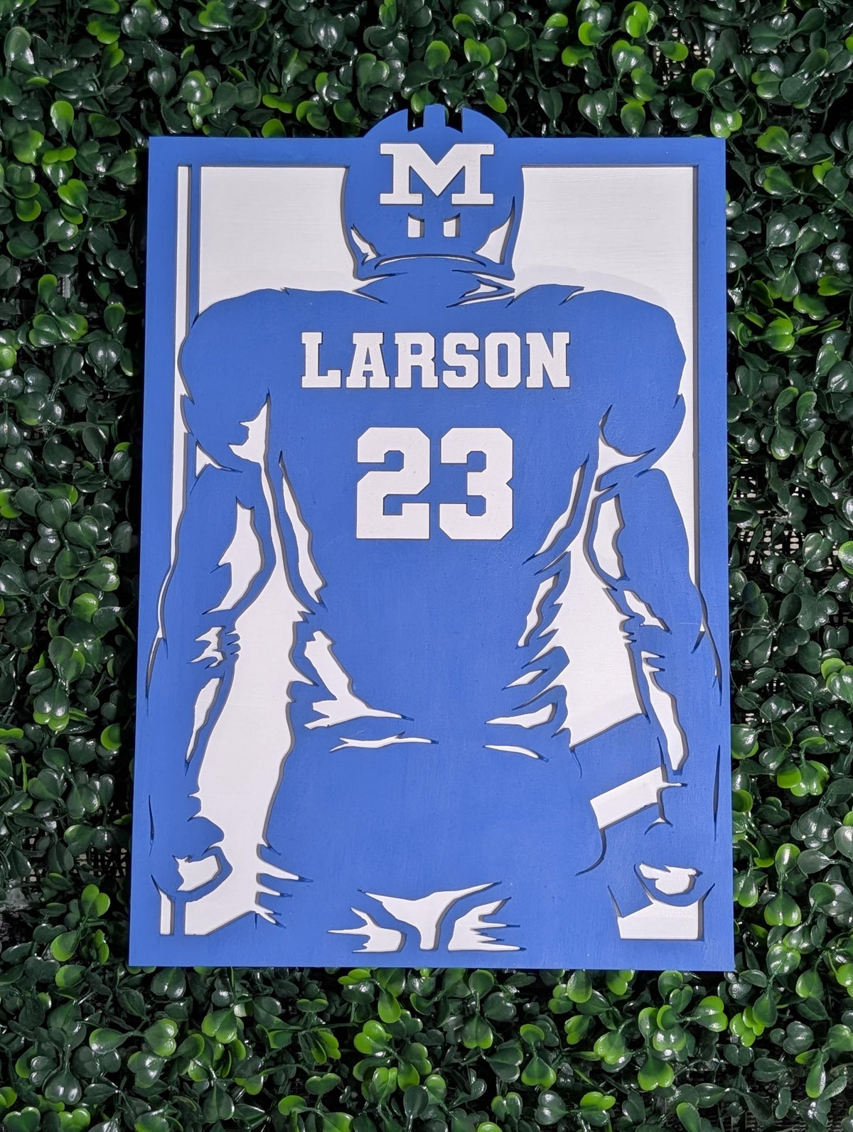Personalized sports and activity sign for athlete room decor
