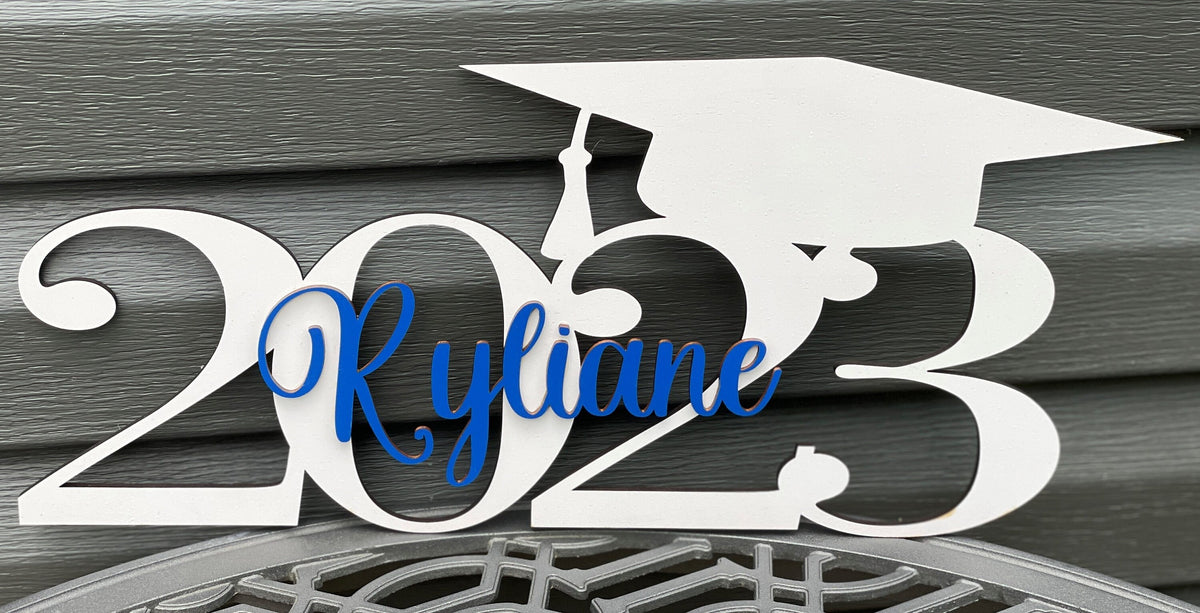 Personalized senior photo sign prop for graduation pictures