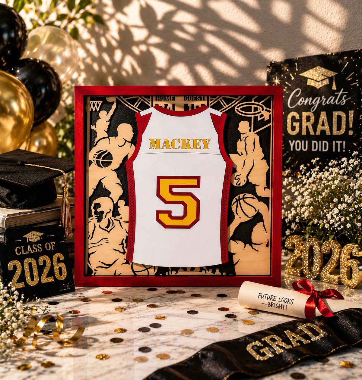 Personalized sports jersey sign athlete room decor