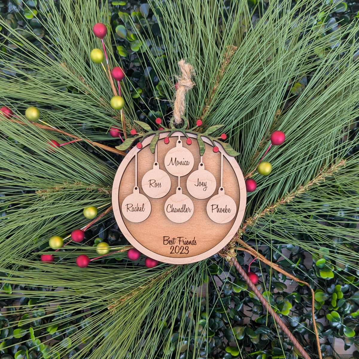 Personalized family Christmas ornament keepsake