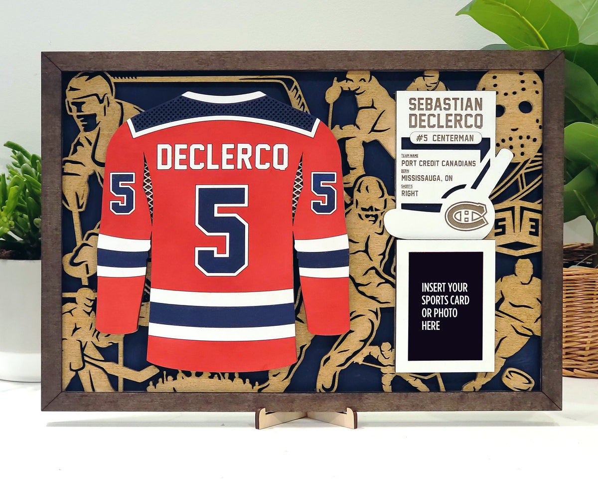 Personalized sports jersey sign athlete room decor