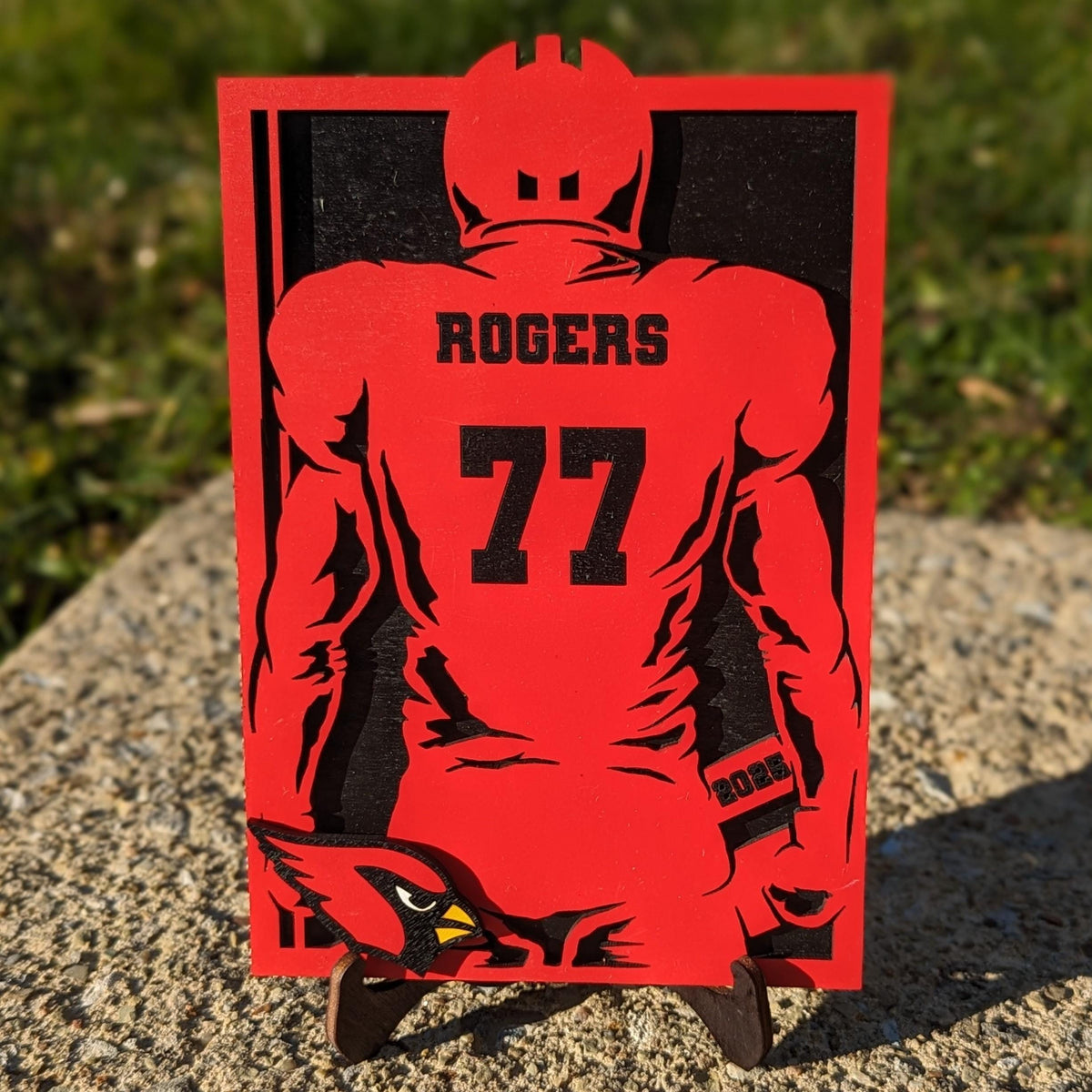 Personalized sports and activity sign for athlete room decor