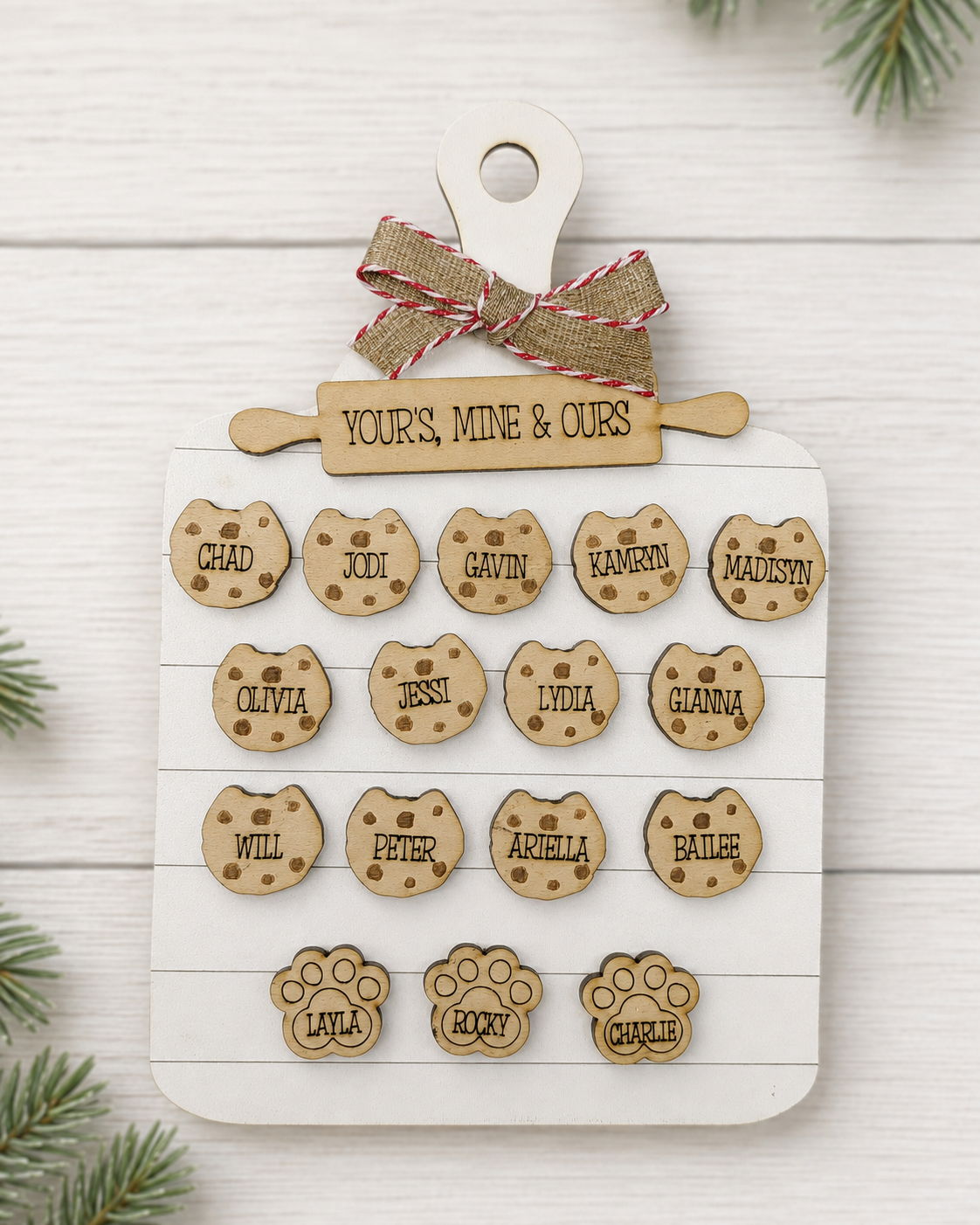 Personalized Large Family Ornament or Magnet
