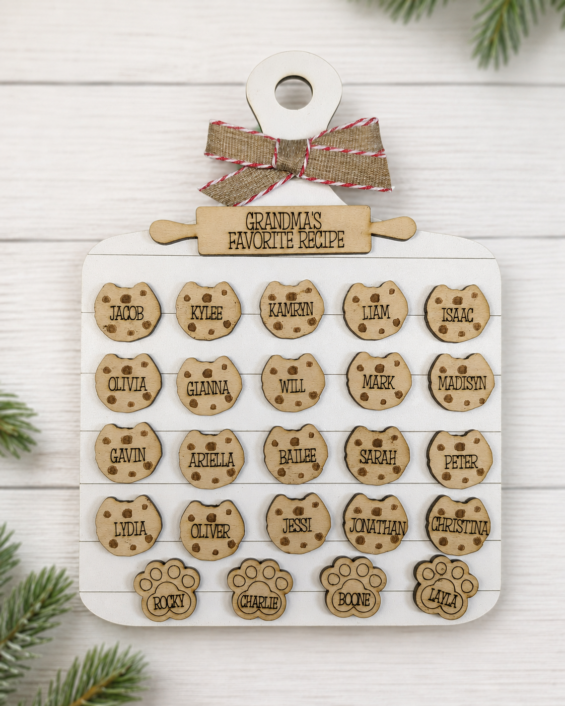 Personalized Large Family Ornament or Magnet