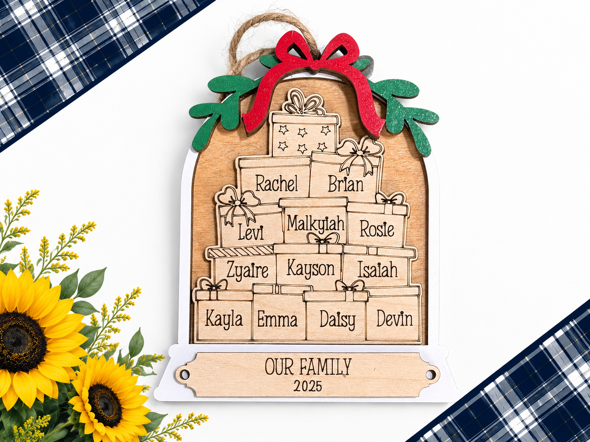 Personalized Family Christmas Ornament: Engraved Names – Fundraiser Item