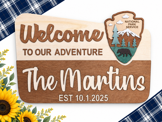 Personalized National Park Wedding Sign