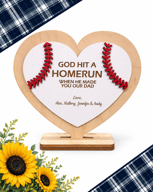 Personalized Baseball Dad Sign