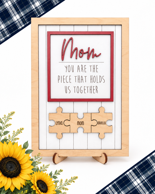 Personalized Family Puzzle Piece Sign