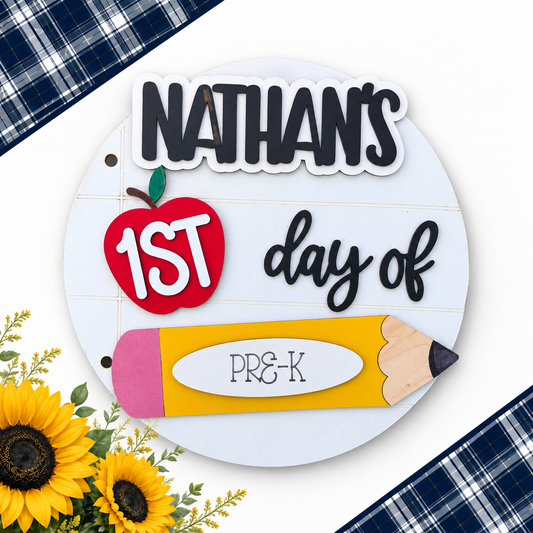 Personalized Interchangeable School Sign
