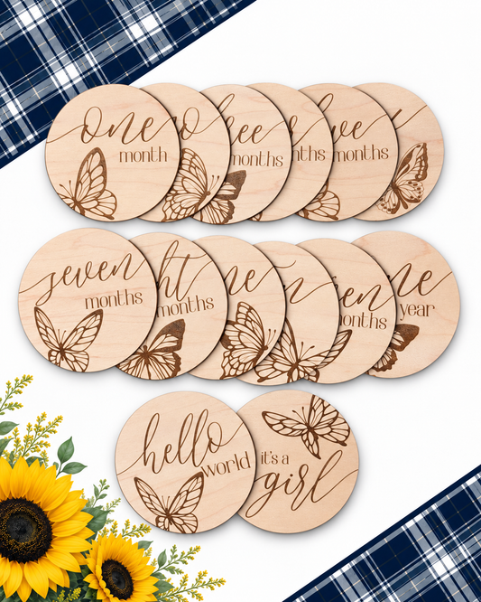 Butterfly Baby Milestone Markers