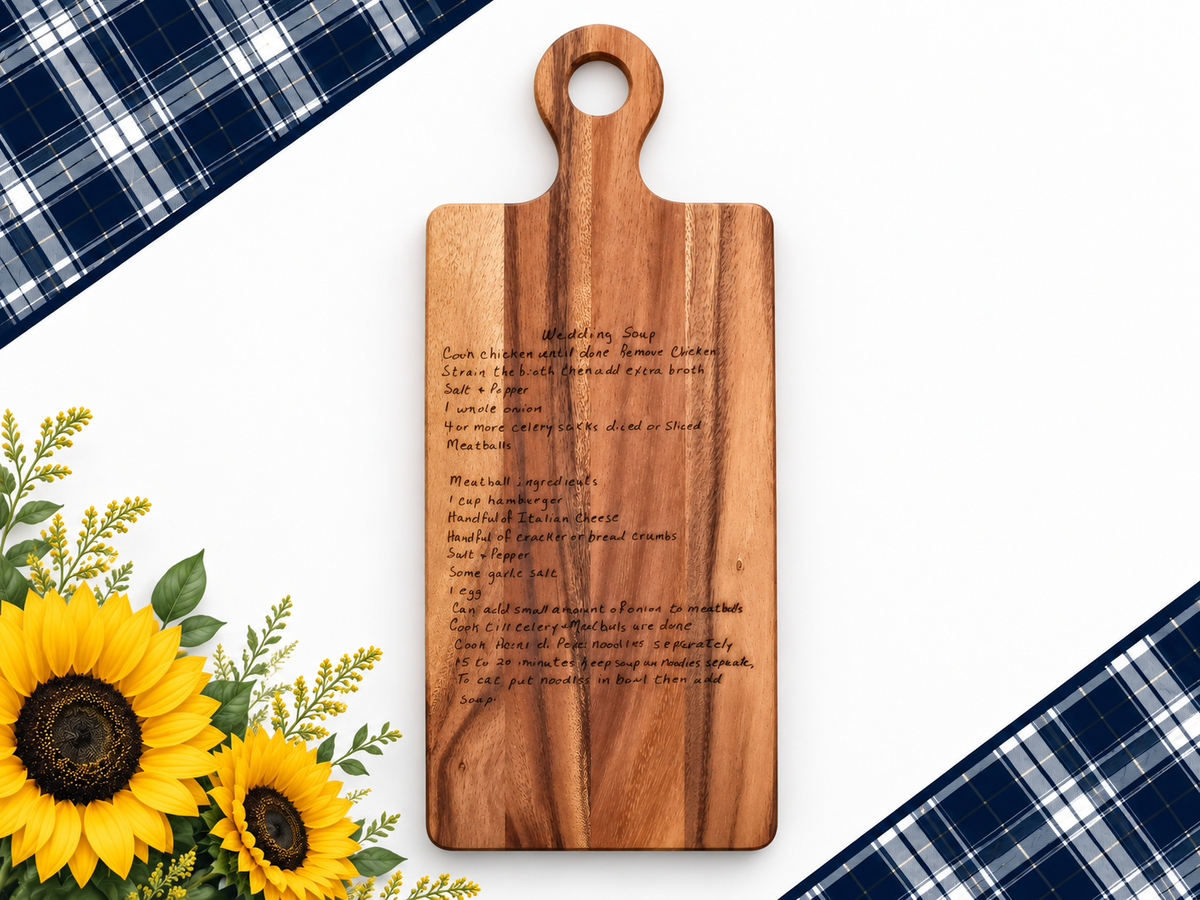 Personalized Handwriting Cutting Board