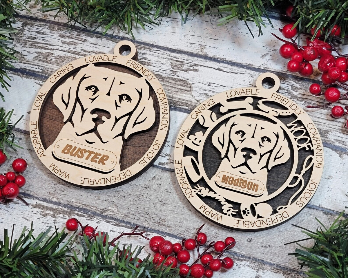 Personalized dog breed Christmas ornament pet keepsake