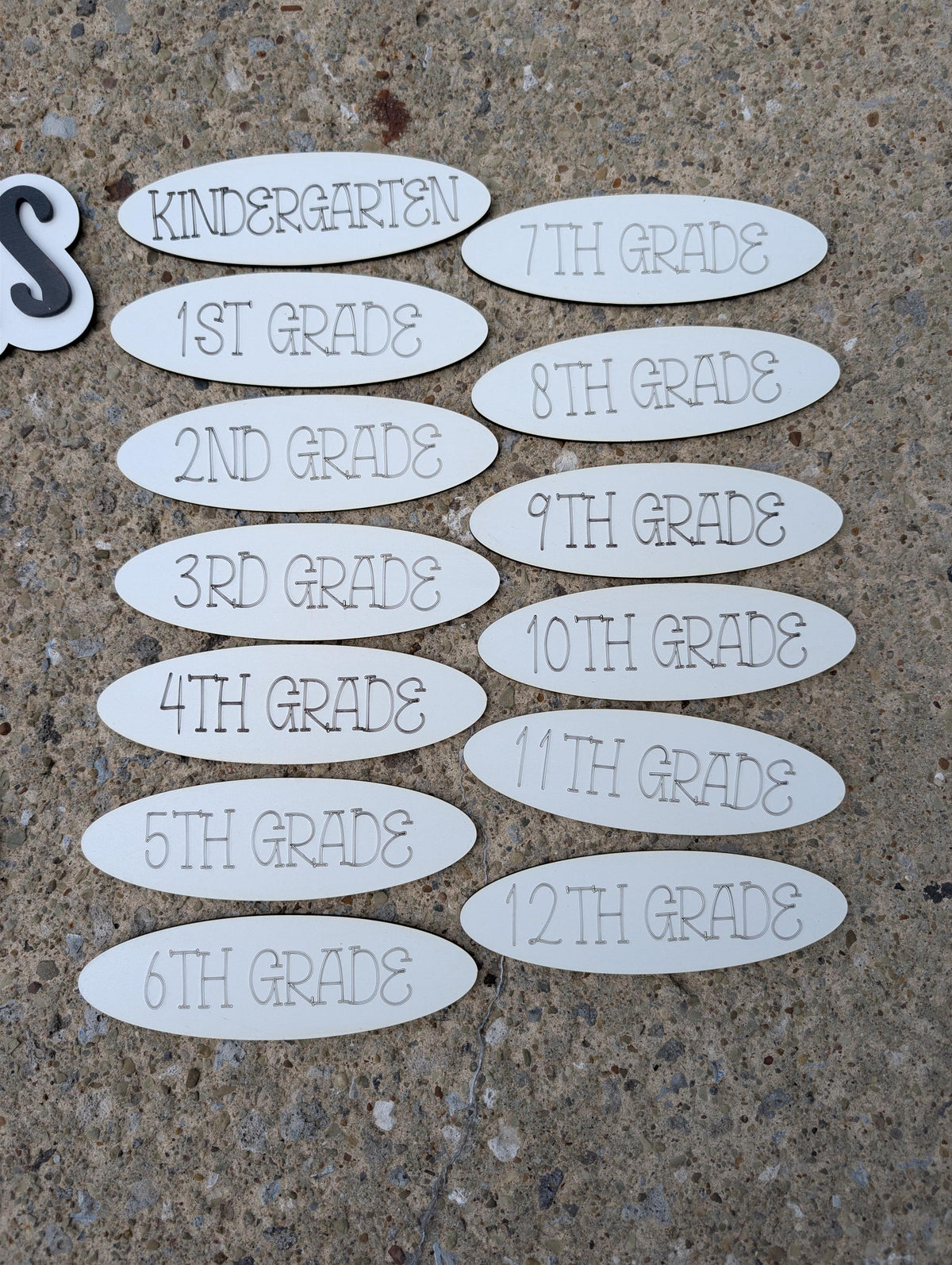 Personalized interchangeable school sign for first and last day photos
