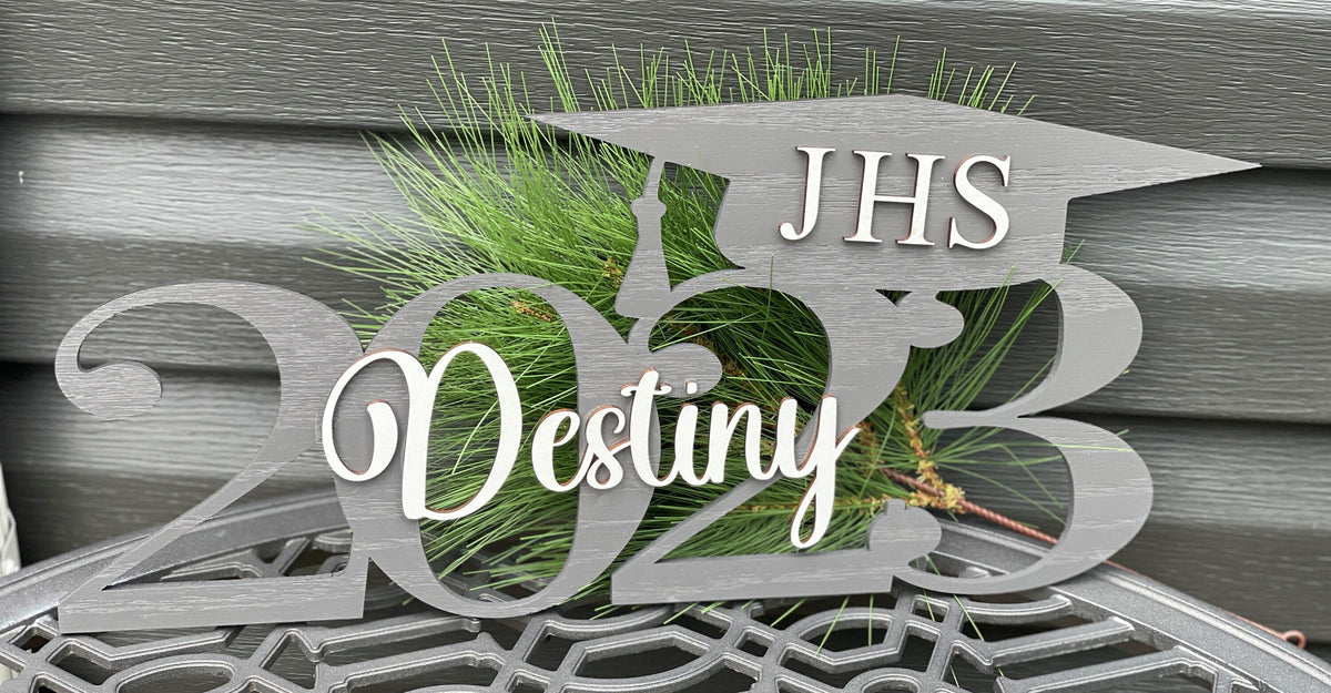 Personalized senior photo sign prop for graduation pictures