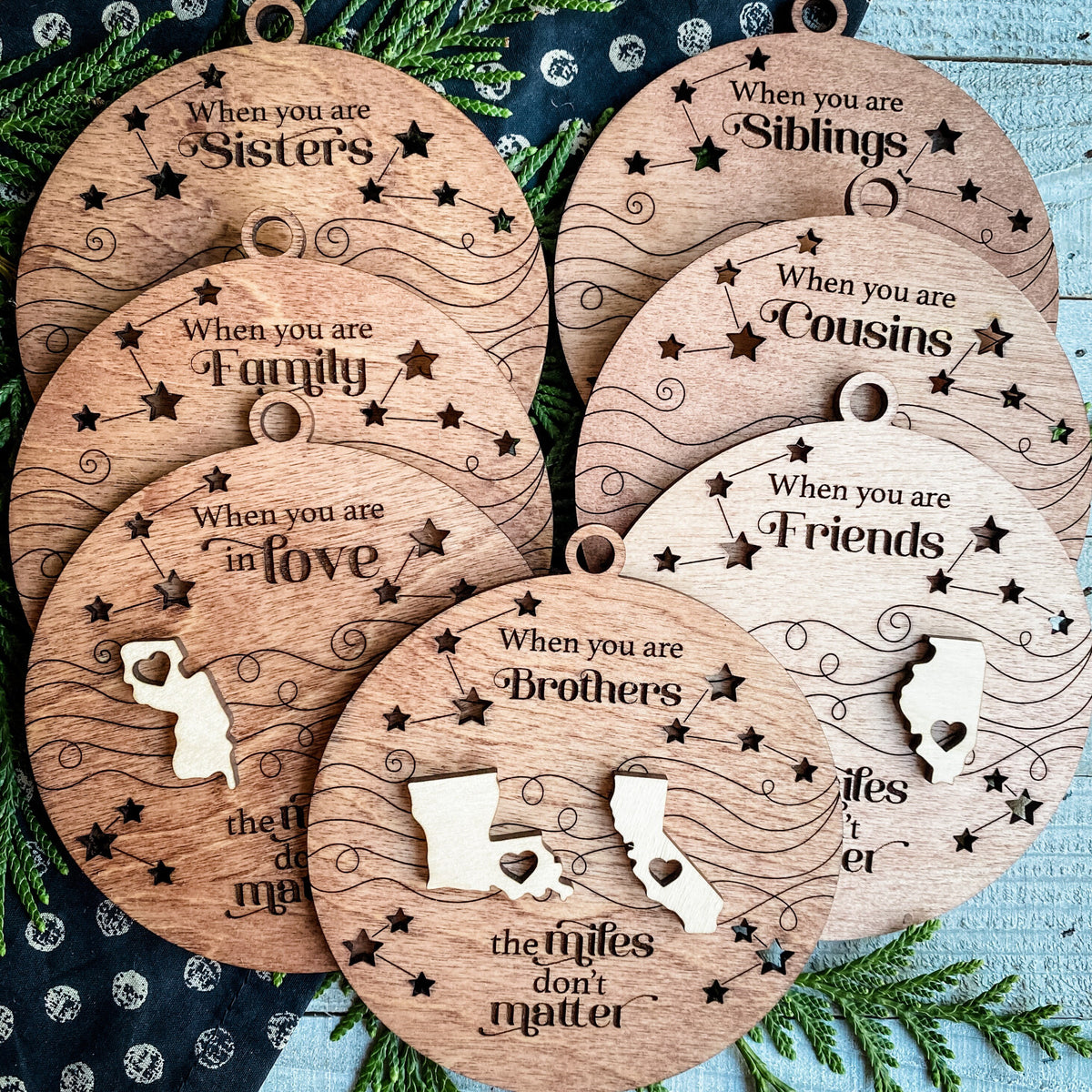 Personalized togetherness family ornament or magnet keepsake