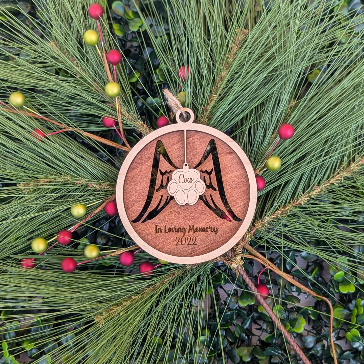 Personalized angel memorial ornament remembrance keepsake