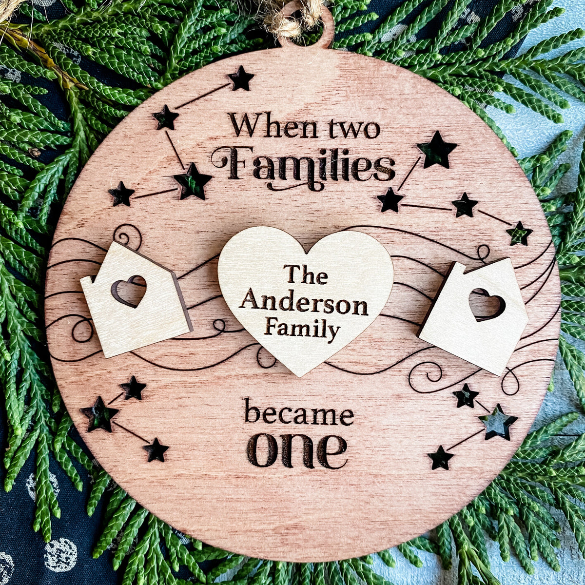 Personalized togetherness family ornament or magnet keepsake
