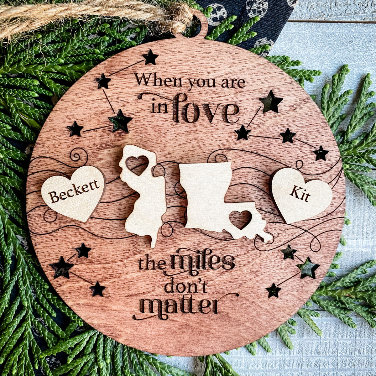 Personalized togetherness family ornament or magnet keepsake