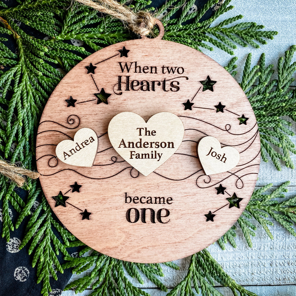 Personalized togetherness family ornament or magnet keepsake
