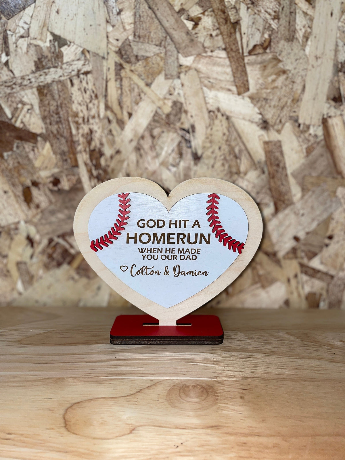 Personalized baseball dad sign sports gift